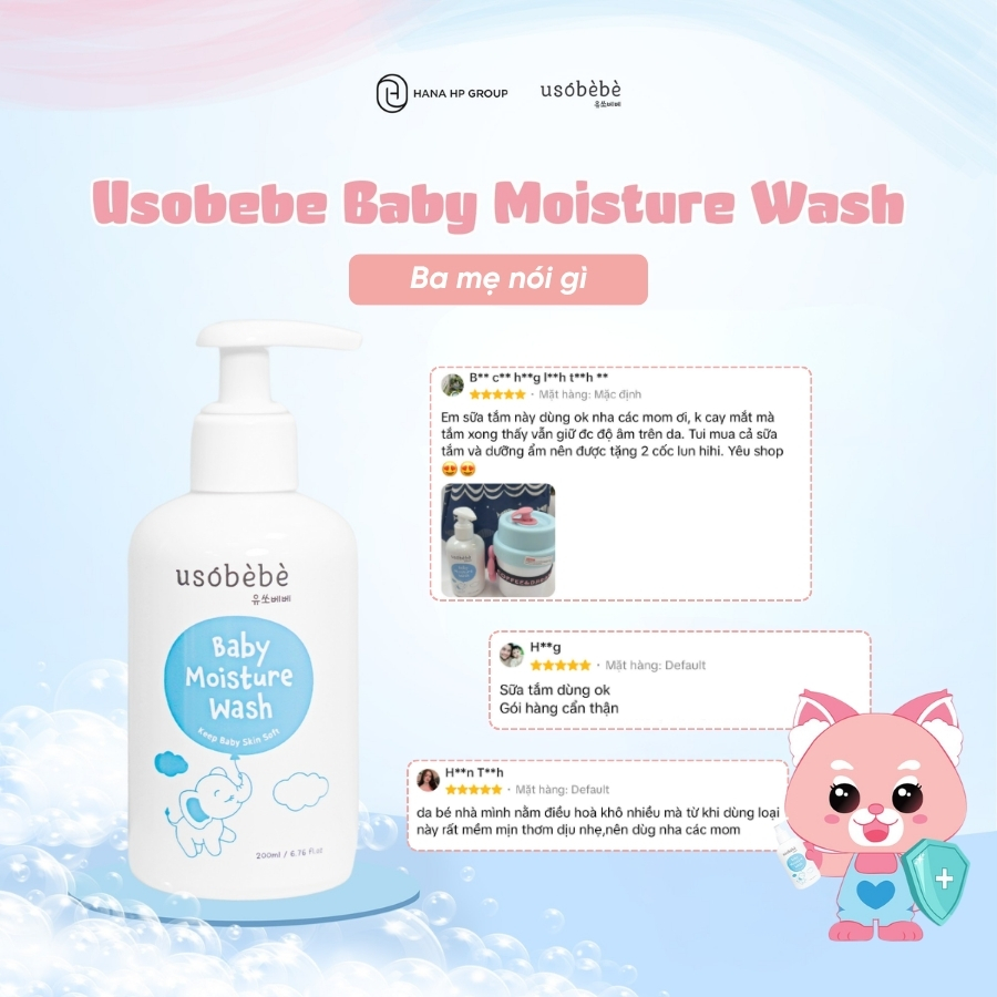 sữa tắm gội Usobebe