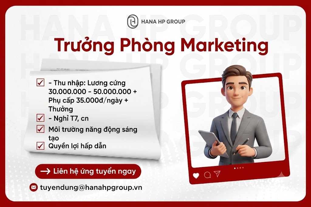 Tuyển Dụng 19 trưởng phòng marketing