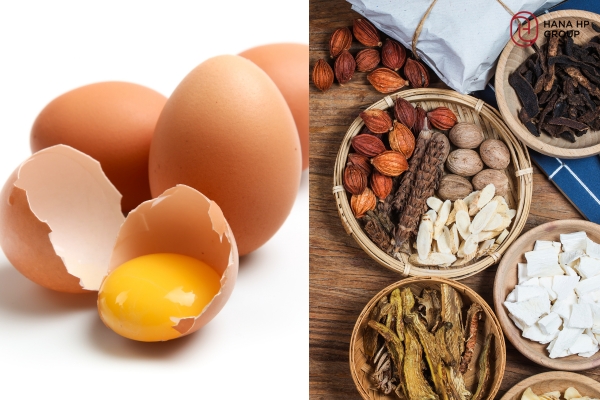 mặt nạ thuốc bắc trứng gà