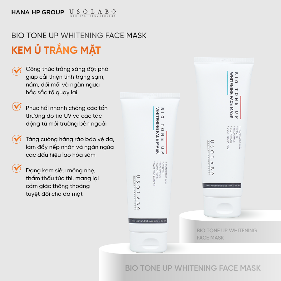 BIO TONE UP WHITENING FACE MASK 250ml