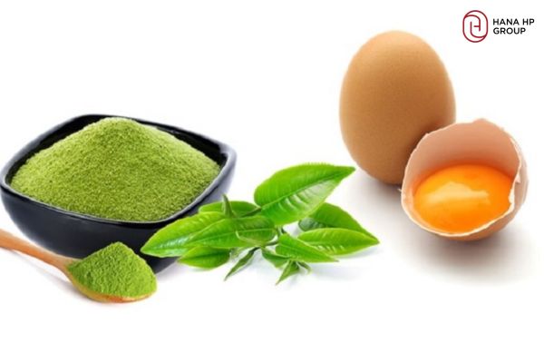 Mặt nạ lòng đỏ trứng gà và trà xanh