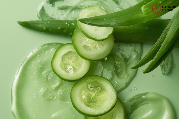 Kết hợp dưa chuột và nha đam làm mặt nạ cấp ẩm, làm dịu da