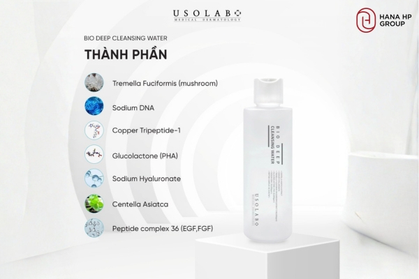 Nước tẩy trang dược mỹ phẩm Usolab Bio Deep Cleansing Water 200ml