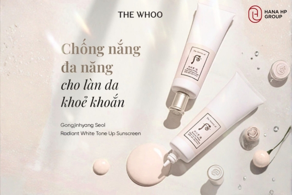 Kem chống nắng Whoo trắng có kết cấu mềm mịn, tệp da