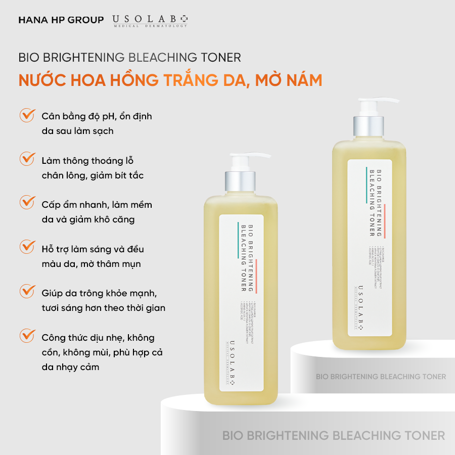 nước hoa hồng Bio Brightening Bleaching Toner 1000ml
