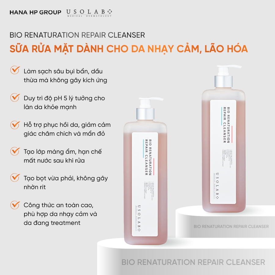 Sữa rửa mặt Bio Renaturation Repair Cleanser 1000ml