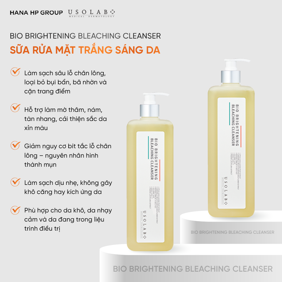 Sữa rửa mặt Bio Brightening Bleaching Cleanser 1000ml