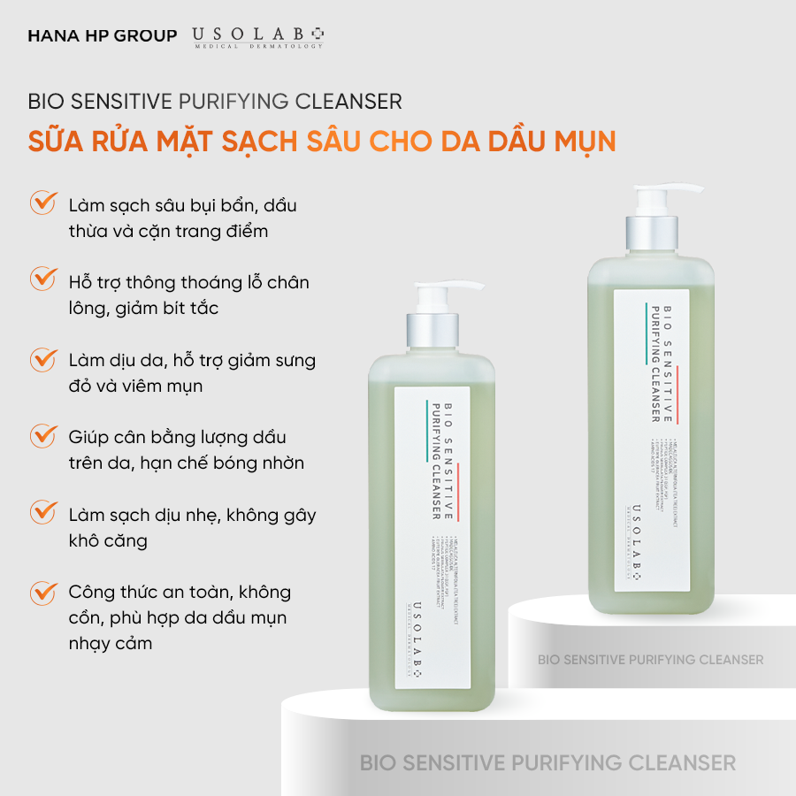 Sữa rửa mặt Bio Sensitive Purifying Cleanser 1000ml
