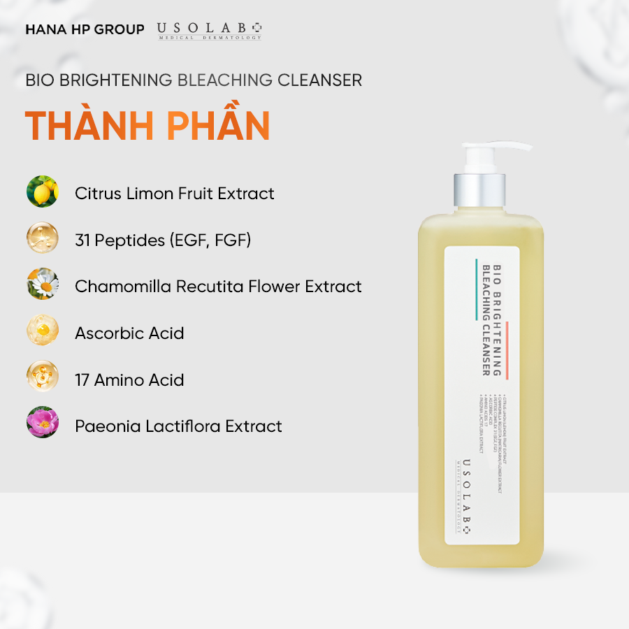 Sữa rửa mặt Bio Brightening Bleaching Cleanser 1000ml