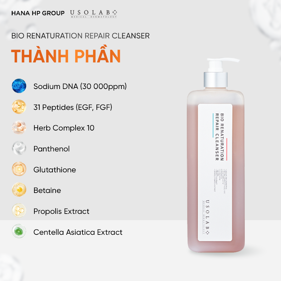 Sữa rửa mặt Bio Renaturation Repair Cleanser 1000ml