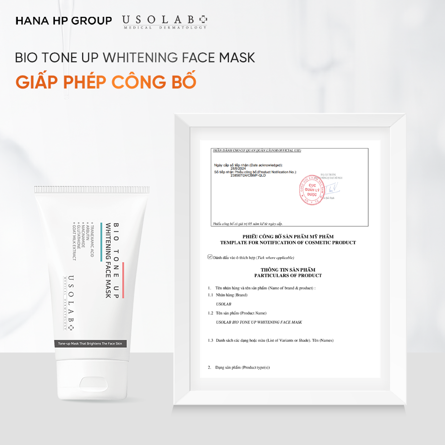 BIO TONE UP WHITENING FACE MASK