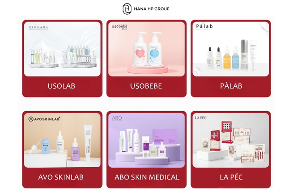 Danh mục thương hiệu đa dạng và chất lượng của Hana HP Group Danh mục thương hiệu đa dạng và chất lượng của Hana HP Group