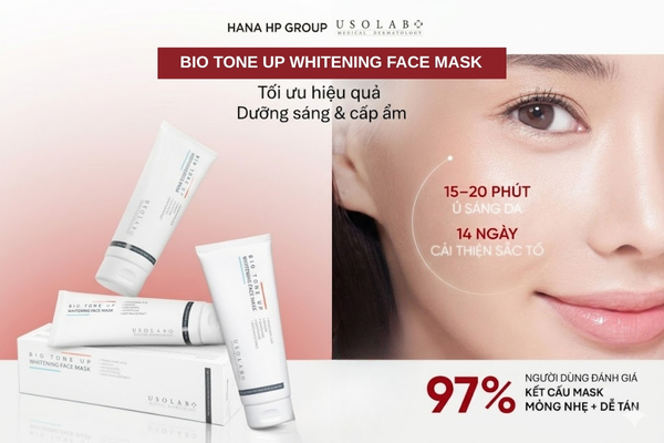 Mặt nạ ủ trắng dược mỹ phẩm Usolab Bio Tone Up Whitening Face Mask Mặt nạ ủ trắng dược mỹ phẩm Usolab Bio Tone Up Whitening Face Mask