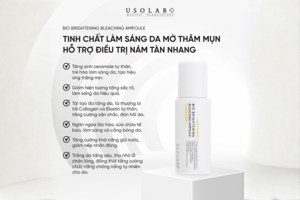 Tinh chất dưỡng sáng da Usolab Bio Brightening Bleaching Ampoule