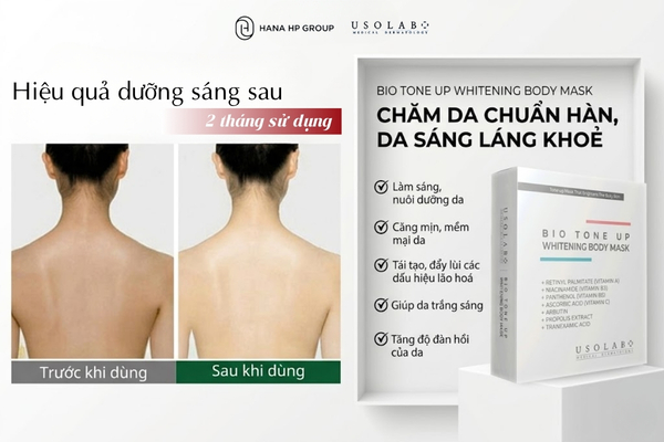Mặt nạ ủ trắng dạng kem Usolab Bio Tone Up Whitening Body Mask