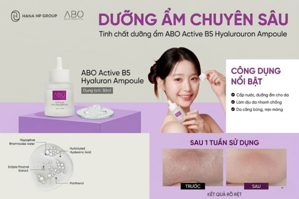 Tinh chất cấp ẩm phục hồi ABO Active B5 Hyaluron Ampoule