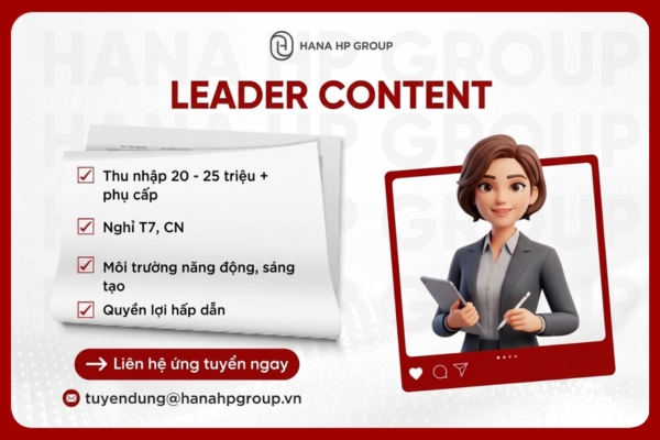 Tuyển dụng Leader Content