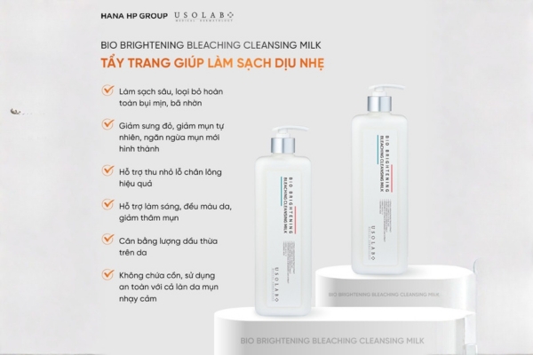 Tẩy trang dưỡng sáng Bio Brightening Bleaching Cleansing Milk